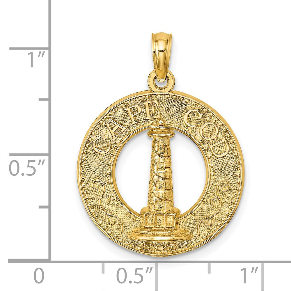 14k Yellow Gold CAPE COD Lighthouse Charm