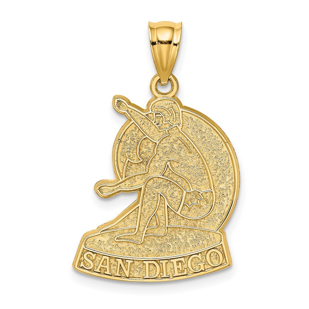 14k Yellow Gold SAN DIEGO w/Surfer Charm