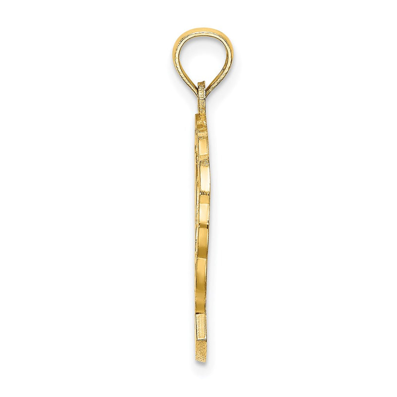 14k Yellow Gold SAN DIEGO w/ Dolphins and Waves Charm