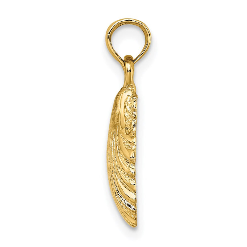 14k Yellow Gold Polished Scallop Shell Charm