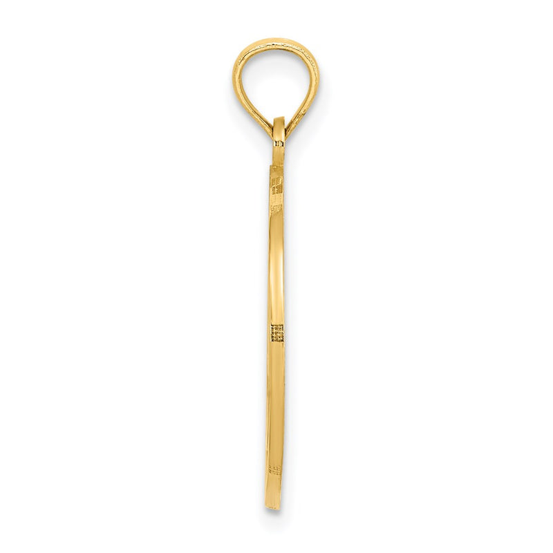 14k Yellow Gold KEY WEST w/Crab Circle Charm