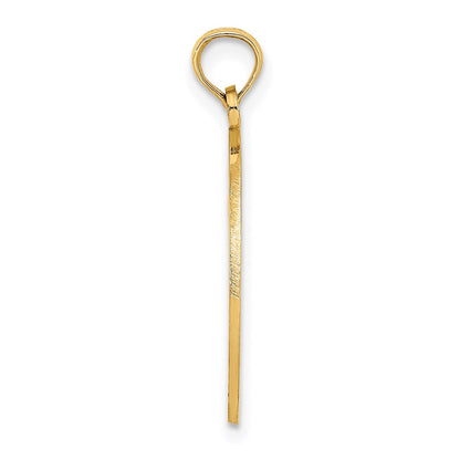 14k Yellow Gold KEY WEST Sailboat Circle Charm
