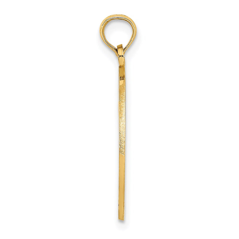 14k Yellow Gold KEY WEST Sailboat Circle Charm
