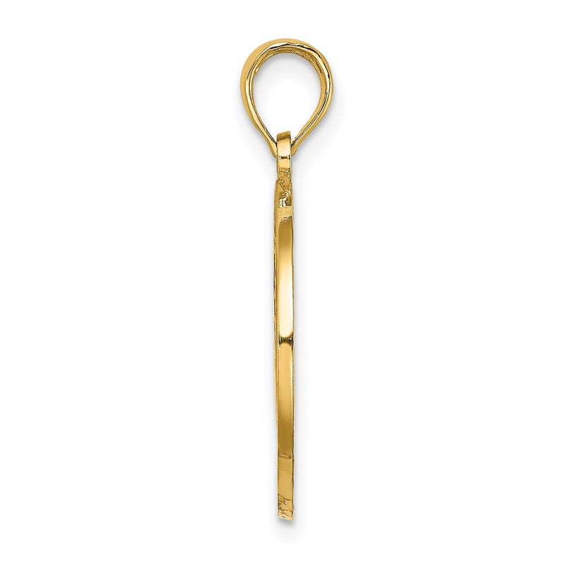 14k Yellow Gold OCEAN CITY w/ Crab Charm