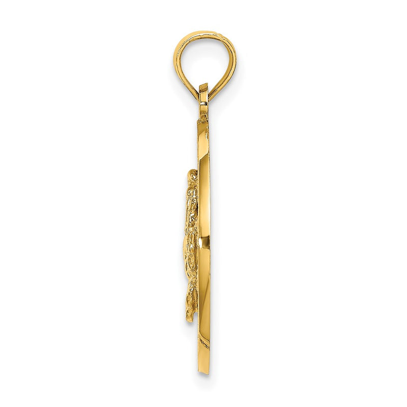 14k Yellow Gold OCEAN CITY NJ w/ Crab Charm