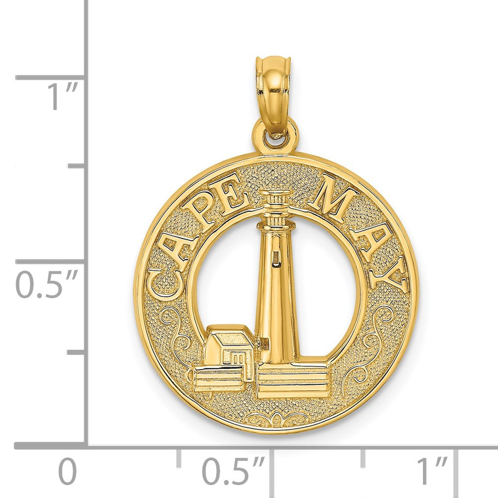 14k Yellow Gold CAPE MAY w/ Lighthouse Charm