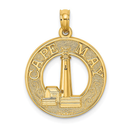14k Yellow Gold CAPE MAY w/ Lighthouse Charm