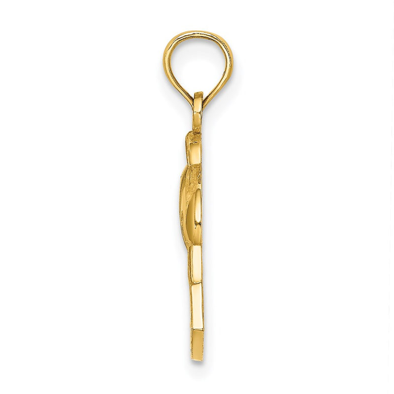 14k Yellow Gold OCEAN CITY Dolphin Charm