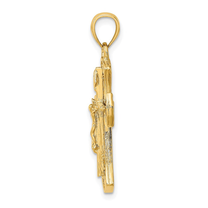 14k Yellow Gold Crucifix Charm