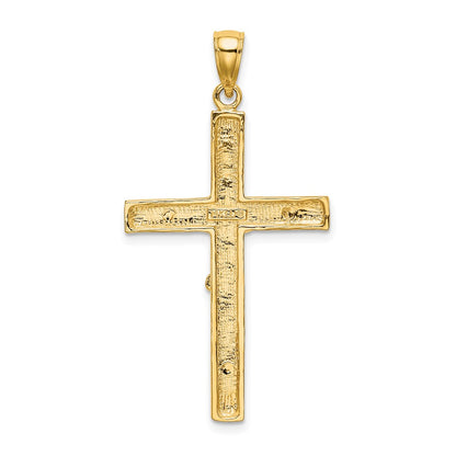 14k Yellow Gold Crucifix Charm