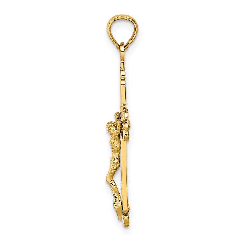 14k Yellow Gold Fancy Crucifix Charm