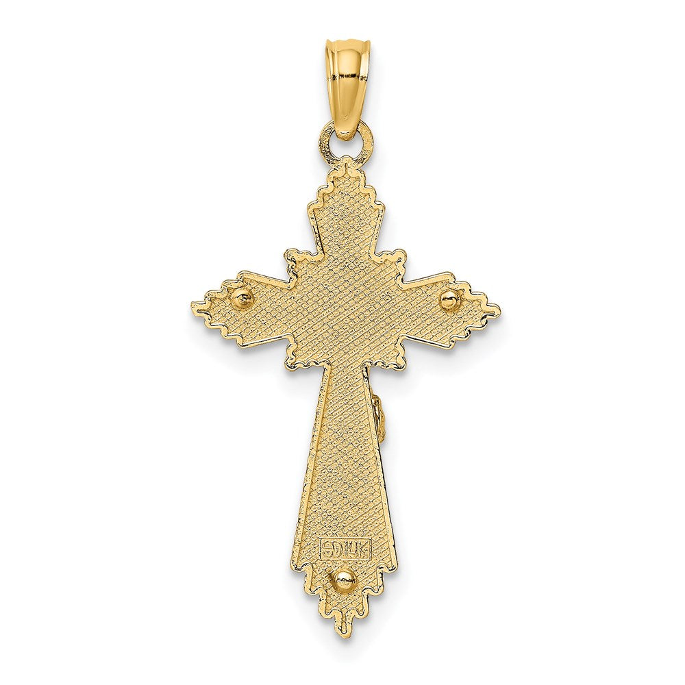 14k Yellow Gold D/C Crucifix Charm