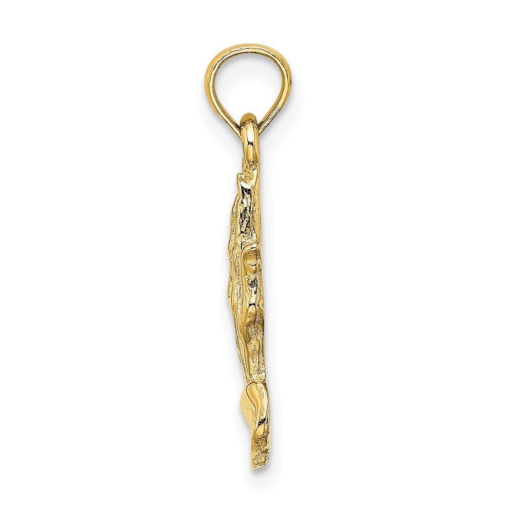 14k Yellow Gold 2-D Praying Hands Charm