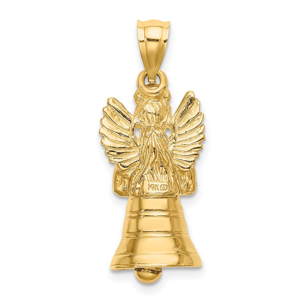 14k Yellow Gold 3-D w/ Moveable Angel Charm