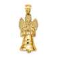 14k Yellow Gold 3-D w/ Moveable Angel Charm