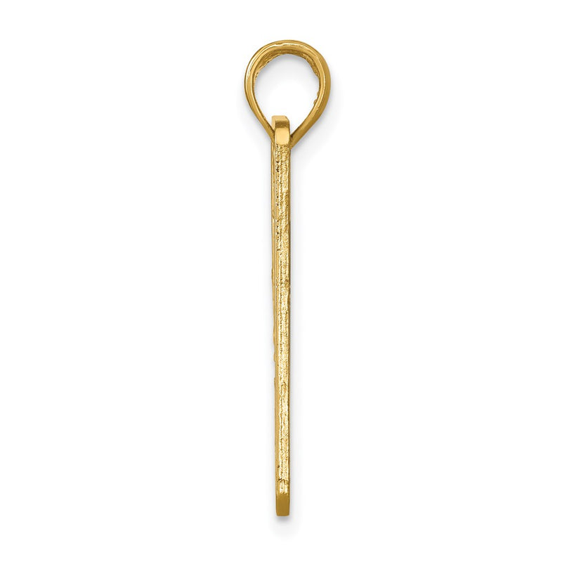 14k Yellow Gold ST. THOMAS License Plate Pendant
