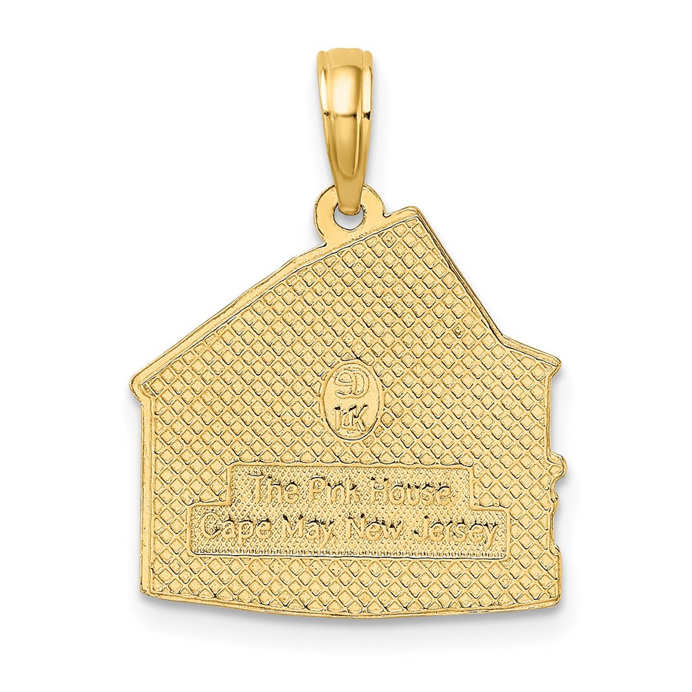 14k Yellow Gold The PINK HOUSE - CAPE MAY NJ Charm