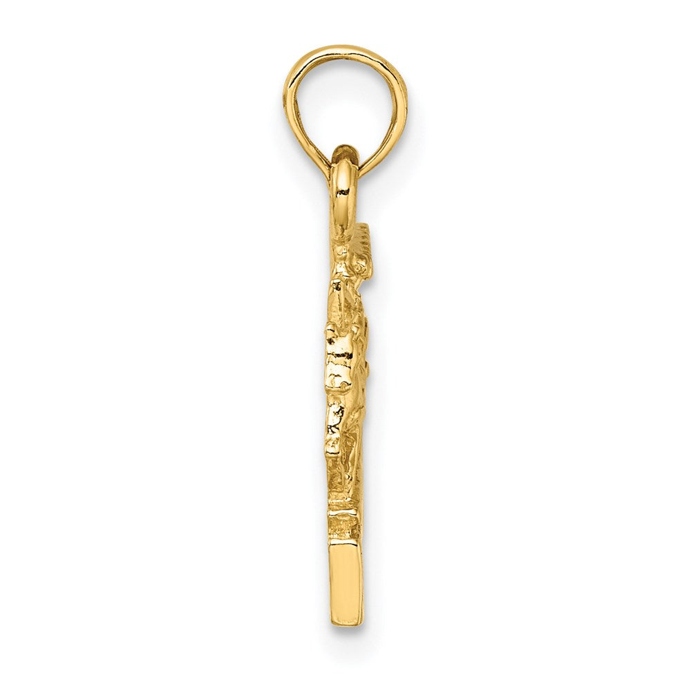 14k Yellow Gold CHARLESTON Horse and Cart Charm