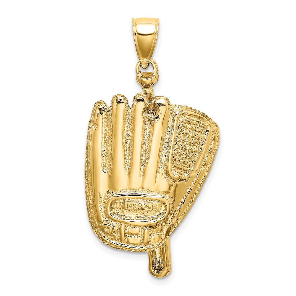 14k Yellow Gold 3-D Baseball Glove Bat and Ball Charm