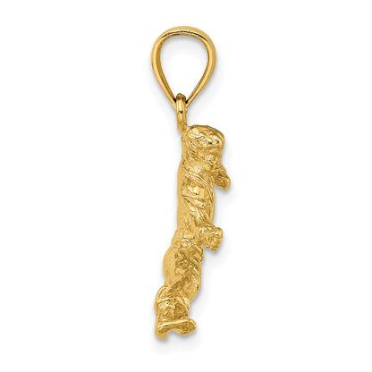 14k Yellow Gold 3-D Karate Man Pendant