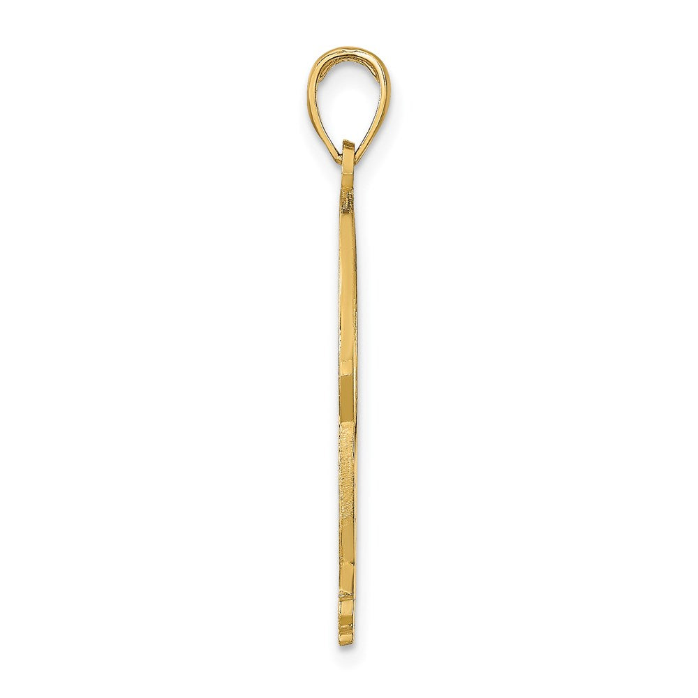 14k Yellow Gold GOLF NAPLES Visor Pendant