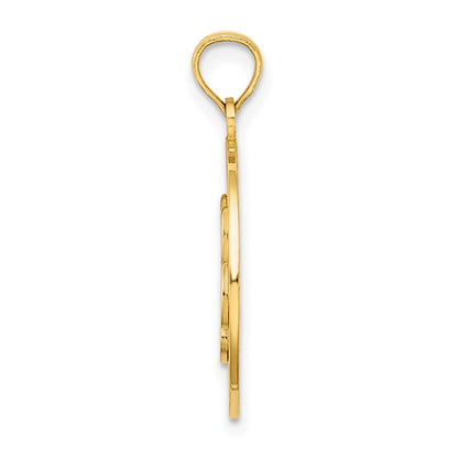 14k Yellow Gold ALASKA w/ Bear Paw Charm