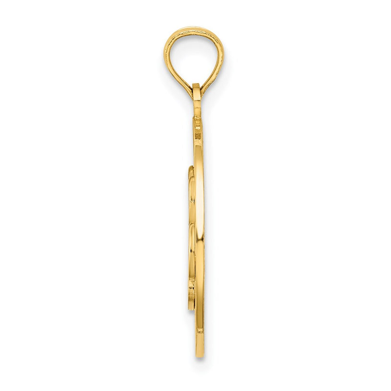 14k Yellow Gold ALASKA w/ Bear Paw Charm