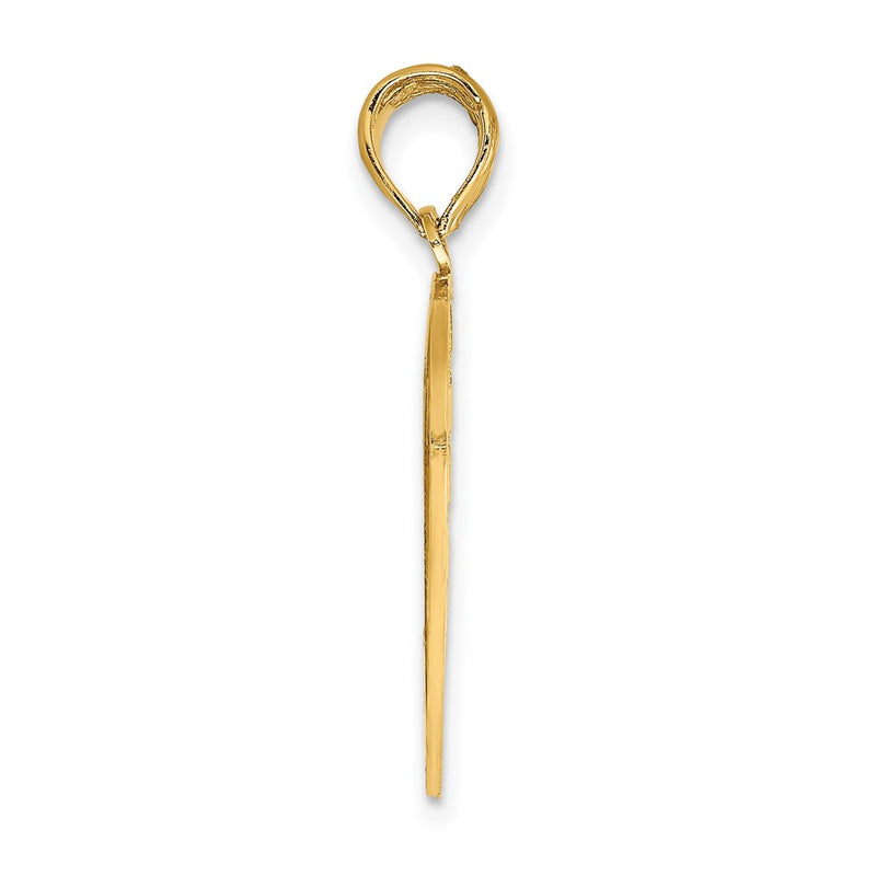 14k Yellow Gold FOREVER AND EVER Break-Apart Heart Charm