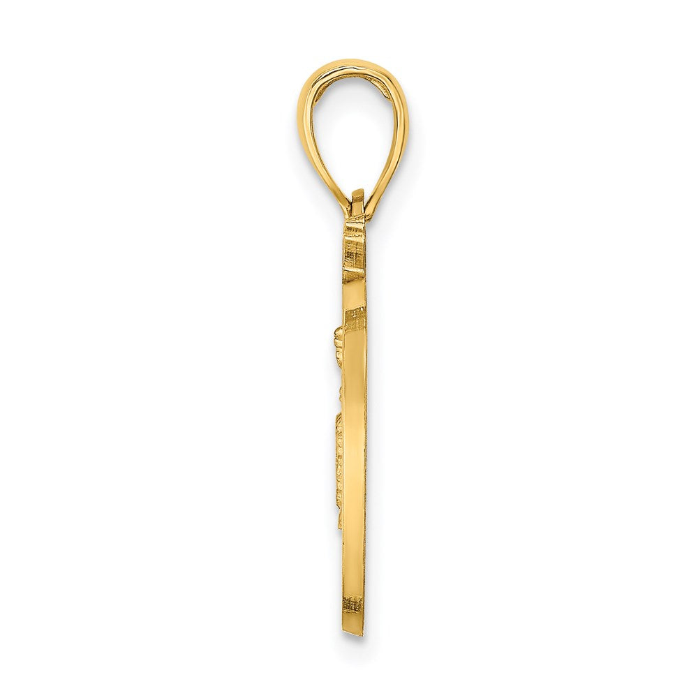 14k Yellow Gold NEW YORK City Skyline in Apple Pendant