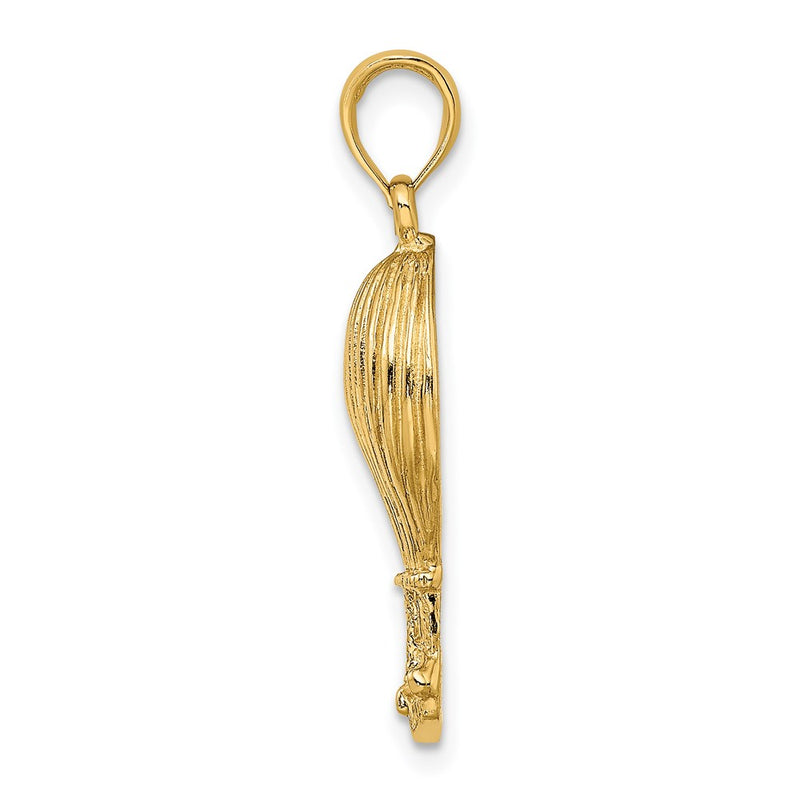 14k Yellow Gold Polished Hot Air Ballon Charm
