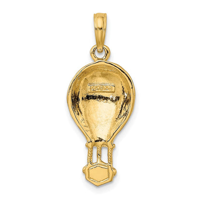 14k Yellow Gold Polished Hot Air Ballon Charm