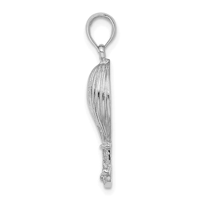 14k White Gold Polished Hot Air Ballon Charm