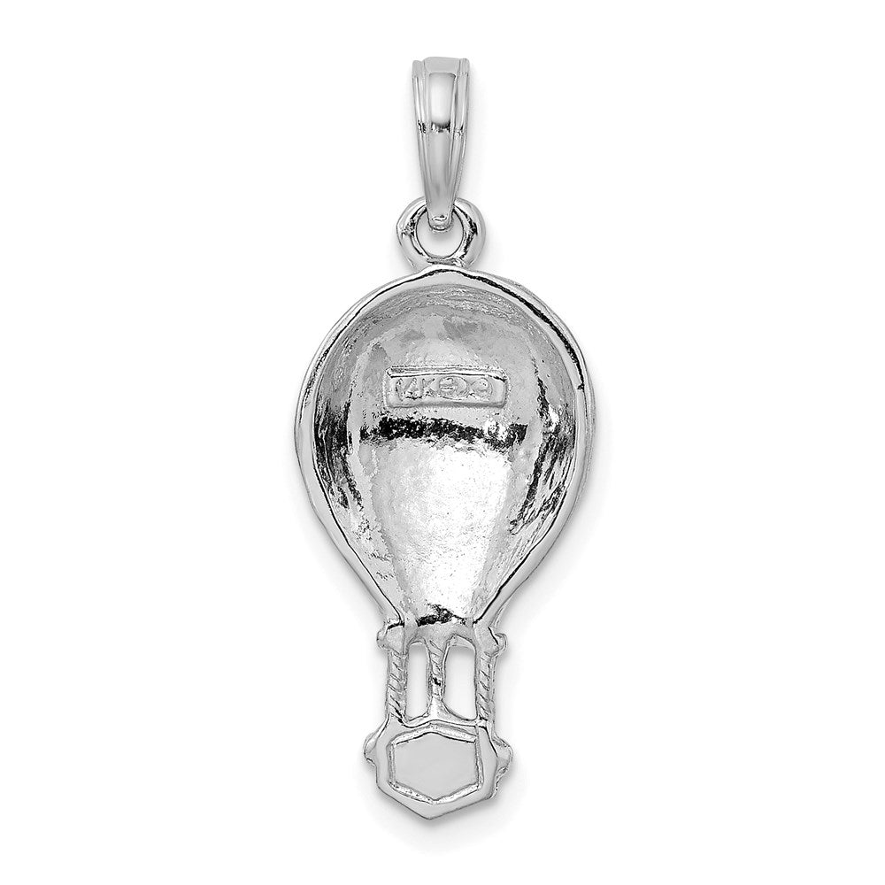 14k White Gold Polished Hot Air Ballon Charm