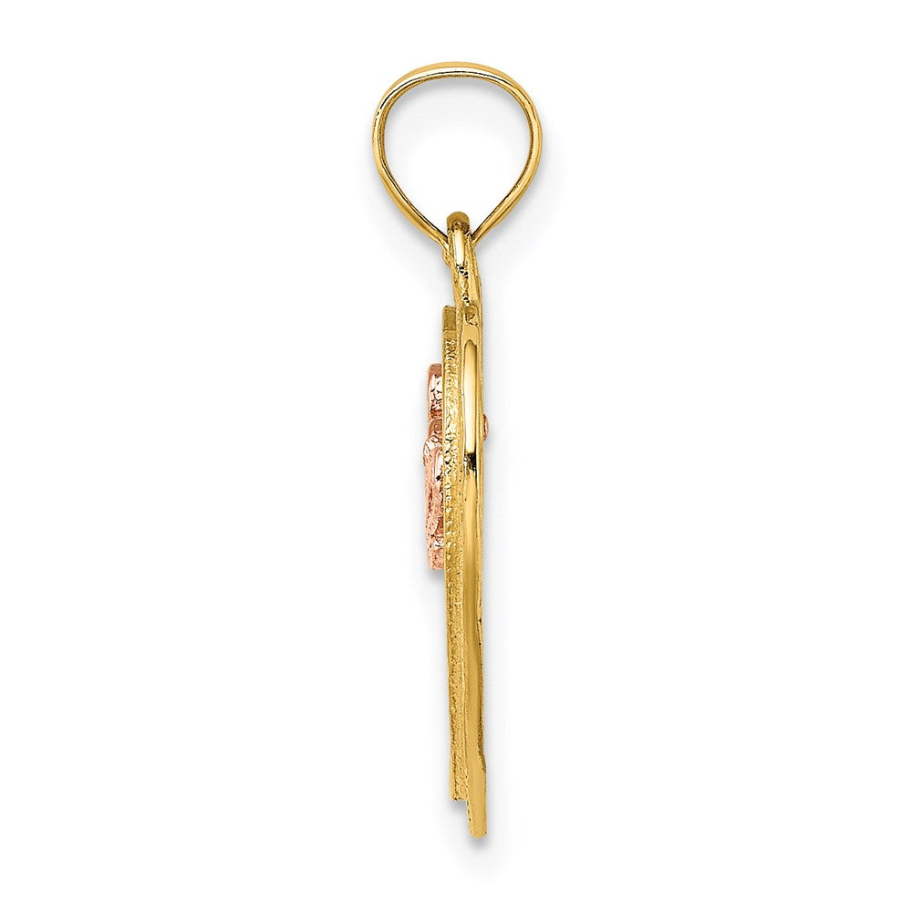 14k Two-tone Gold Two-tone Gold LOVE Heart Charm