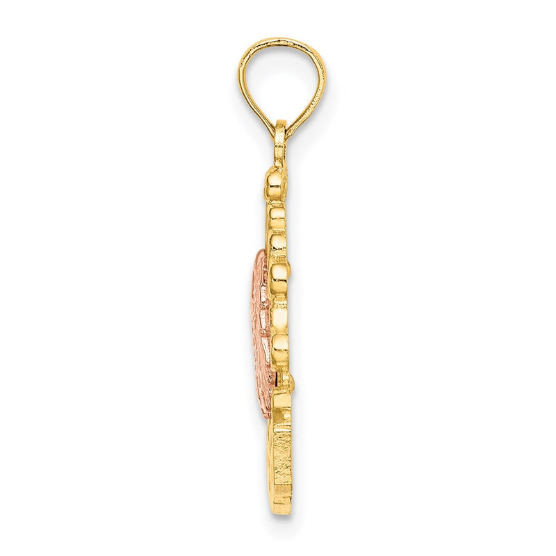 14k Two-tone Gold I HEART MEXICO  w/ Eagle Charm