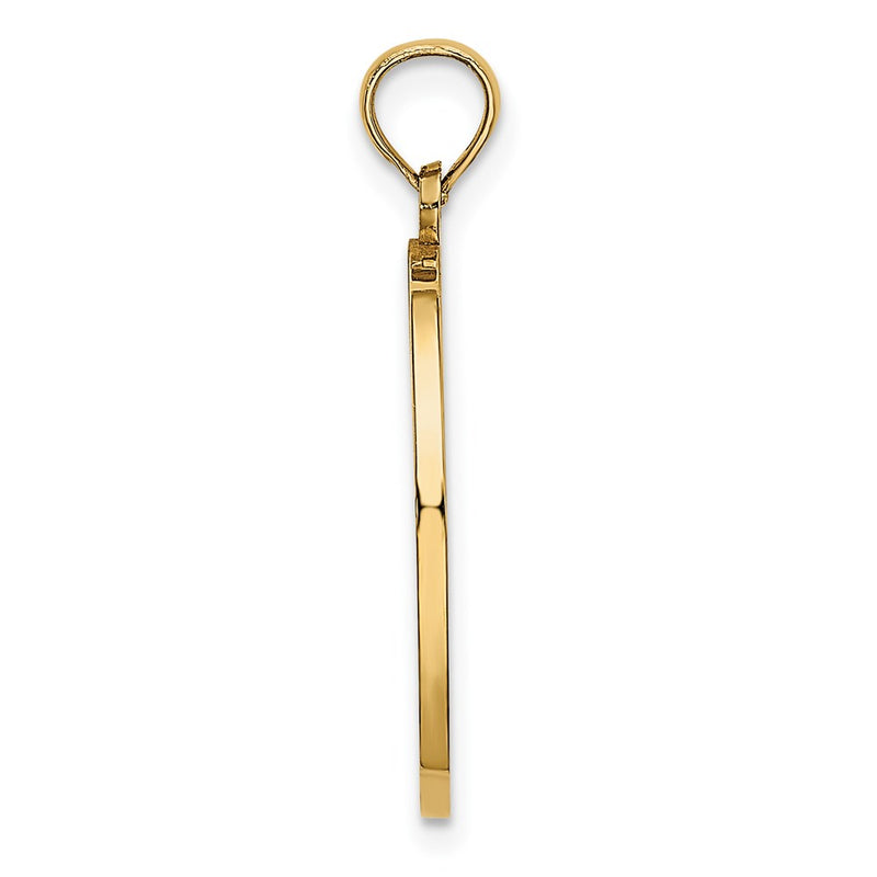 14k Yellow & Rhodium Gold w/Rhodium Reversible CHILDS PRAYER w/Boy Charm