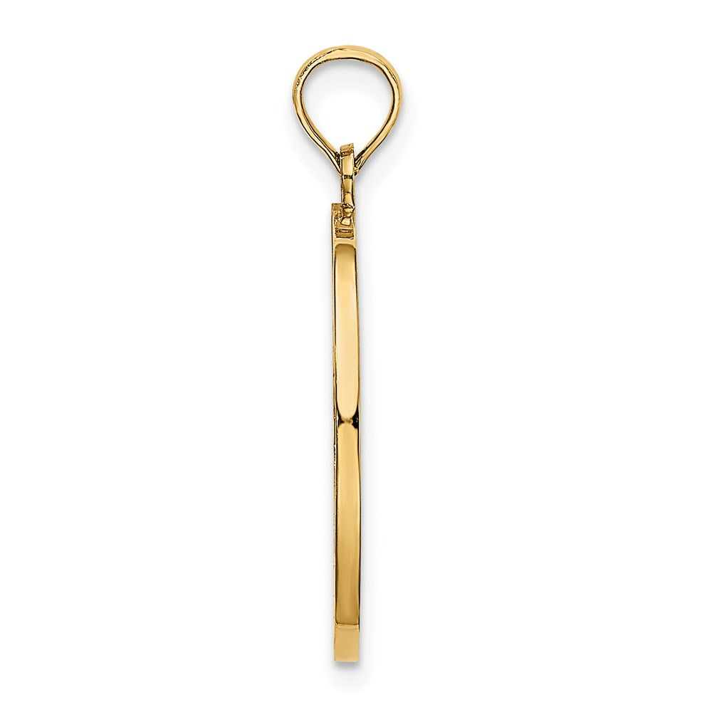 14k Yellow & Rhodium Gold w/Rhodium Reversible CHILDS PRAYER w/Girl Charm