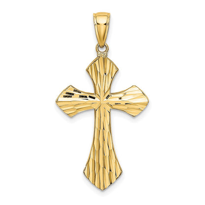 14k Yellow & Rhodium Gold w/ Rhodium and D/C Reversible Cross Charm