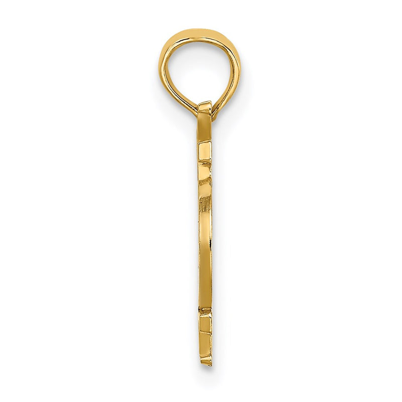 14k Yellow & Rhodium Gold with White Rhodium KEY WEST Bicycle Charm