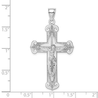14k White Gold Crucifix Charm