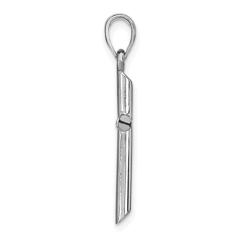 14k White Gold Cross Pendant