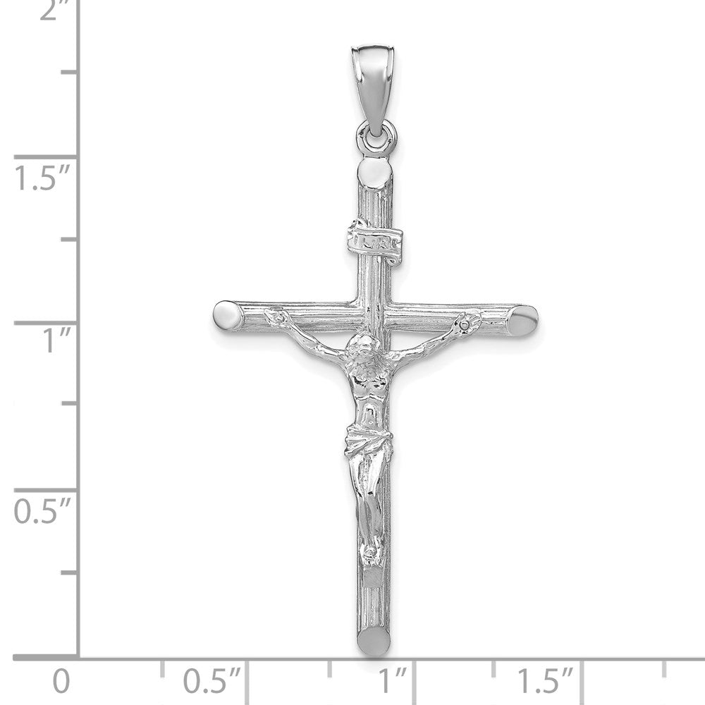 14k White Gold Crucifix Pendant