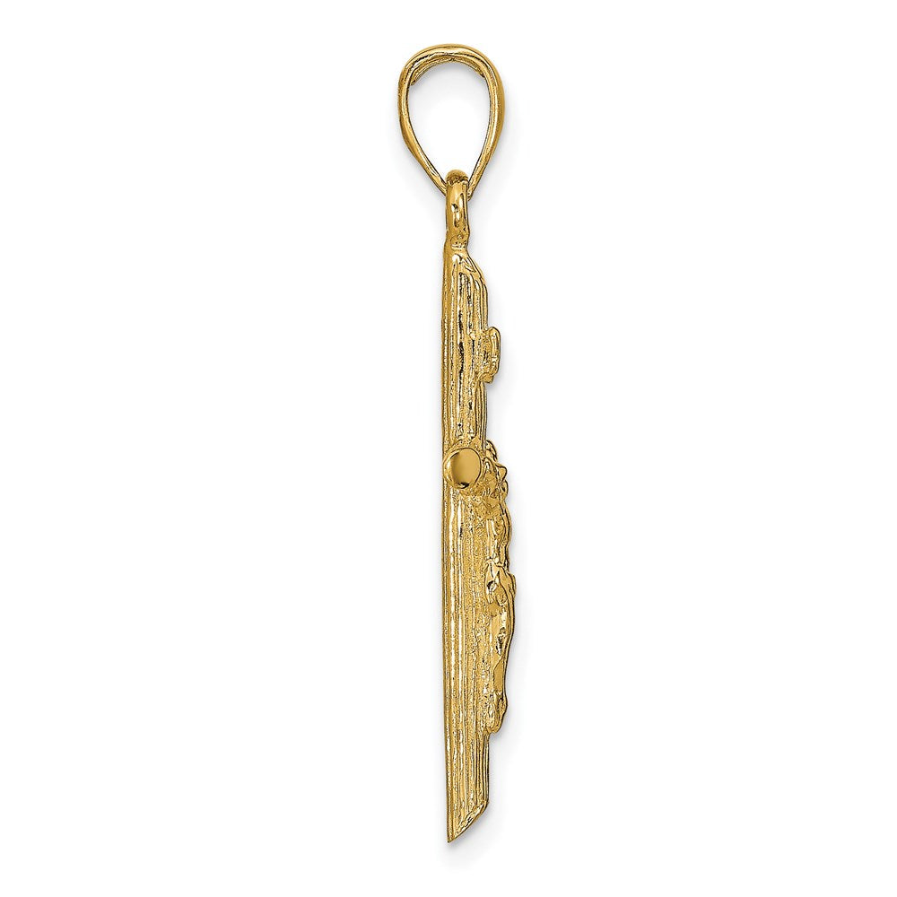 14k Yellow Gold Crucifix Pendant