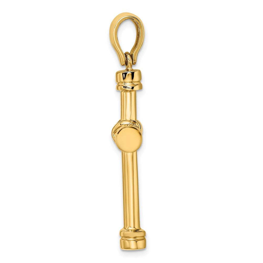 14k Yellow Gold Polished w/ X Center Cross