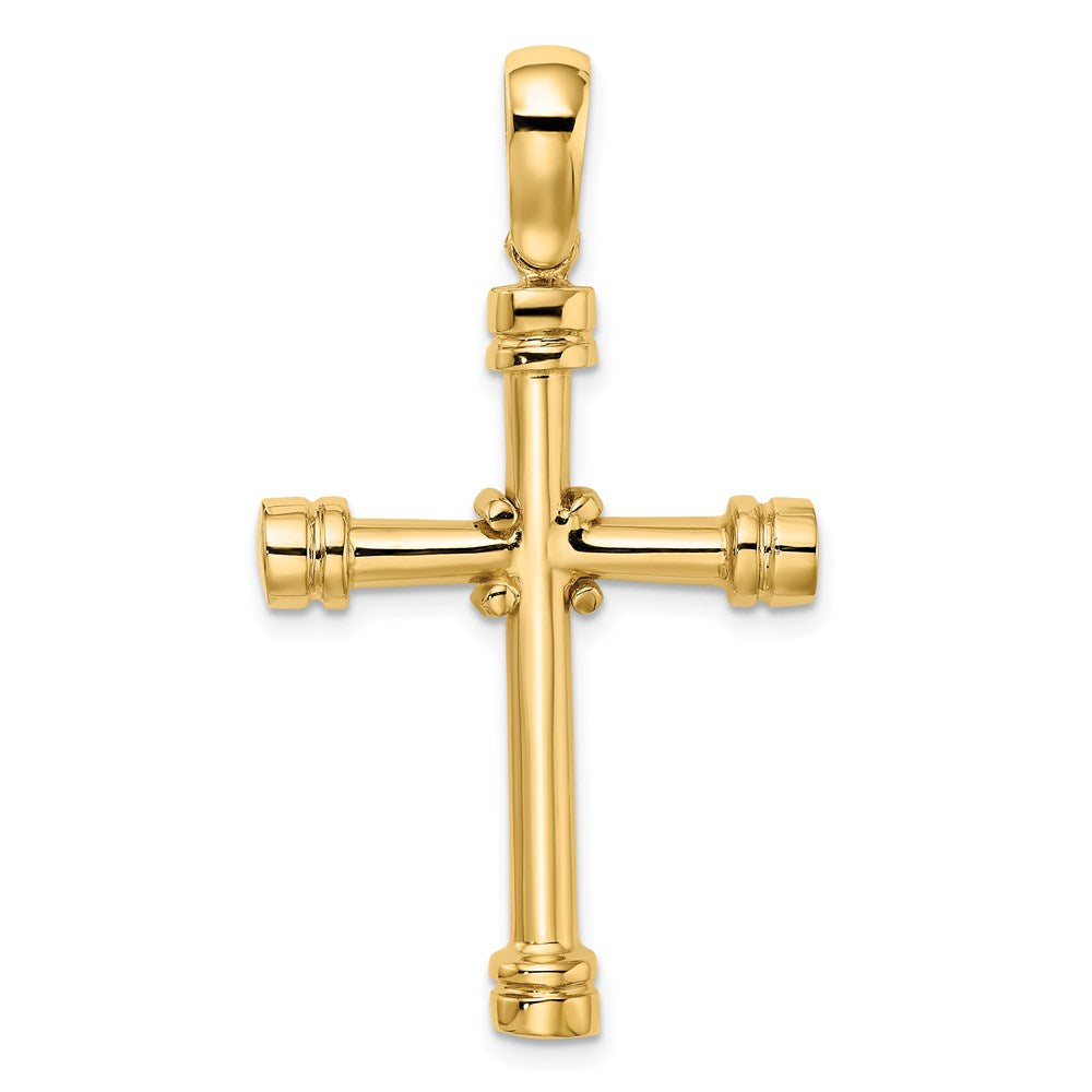 14k Yellow Gold Polished w/ X Center Cross
