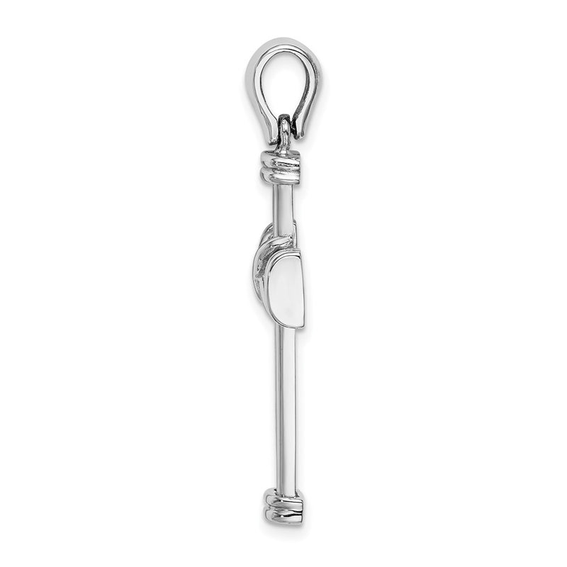 14k White Gold w/ X In Center Of Cross Charm