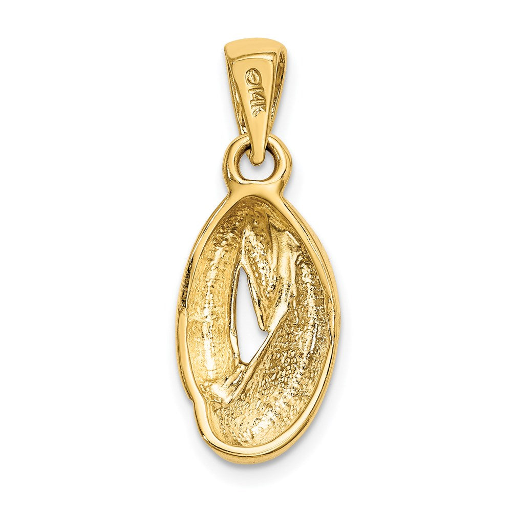 14k Two-tone Gold Two-tone Gold Oval Fashion Pendant