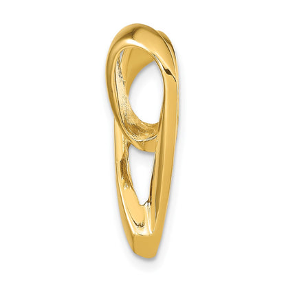 14k Yellow Gold Polished Heart Slide