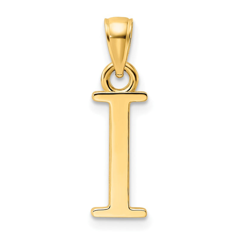 14k Yellow Gold Polished Letter I Pendant