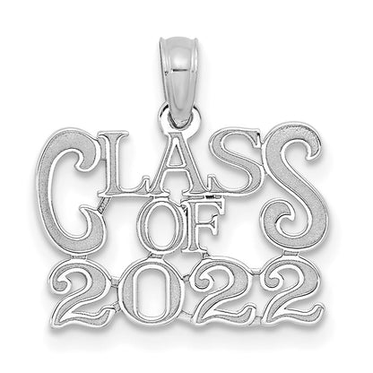 14k White Goldw CLASS OF 2022 Graduation Charm